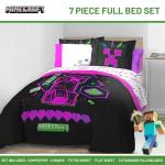 Minecraft 7-Piece Cyber Neon Comforter Set