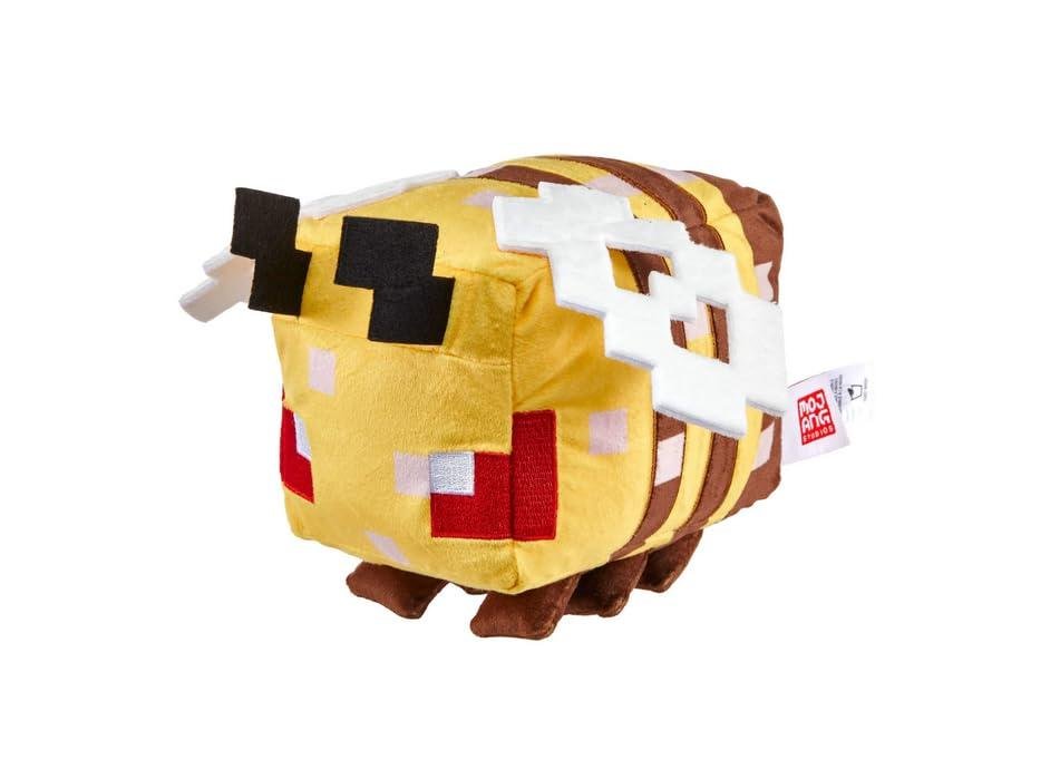 Minecraft The Game: Angry Bee 8" Plush Character Collectible Stuffed Animal - Soft Doll Inspired by Video Game Character​​