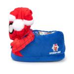 Marvel Spider-Man Youth 3D Slippers for Boys & Kids - Cozy Plush Spiderman Indoor House Shoes with Raised Spidey Face Print, Soft Comfortable Slip-On - Size 7/8 Christmas Holiday Gifts