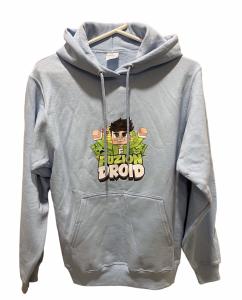 Hoodie Minecraft Fusion Droid Graphics Gamer Video Sweatshirt Adult Small Blue