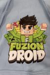 Hoodie Minecraft Fusion Droid Graphics Gamer Video Sweatshirt Adult Small Blue