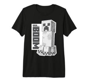 Minecraft Creeper SSS Boom Retro Pixel Premium Tri-Blend T-Shirt