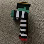 MCDONALD’S MINECRAFT MOVIE ADULT MEAL TOY ZOMBIE HAMBURGLAR & UNUSED CODE CARD
