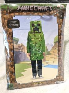 New Minecraft Creeper  Child Costume Medium 7-8 Disguise Mojang Torn Packaging