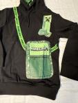 Minecraft Creeper Hoodie Pullover Sweatshirt Black/Green Boys Size 9-10 NWT