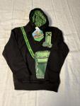 Minecraft Creeper Hoodie Pullover Sweatshirt Black/Green Boys Size 9-10 NWT