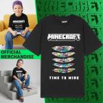 Minecraft T-Shirt for Boys, Short Sleeve Graphic Tees, Crew Neck Summer Tops, Creeper Gamer Gifts for Boys 7-15 (11-12 Years, Black Minecraft)