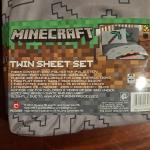 Minecraft Twin Comforter & Sheet Set 🟩🟫 Reversible 💚