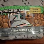 Minecraft Twin Comforter & Sheet Set 🟩🟫 Reversible 💚