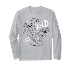 Minecraft Born to Be Wild TNT Explosion Sketch Art Long Sleeve T-Shirt