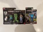 Mattel Minecraft Movie Figures Woodland Mansion Throwdown & Steve Lot New Sealed
