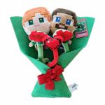 STEVE & ALEX Minecraft Plush Bouquet 2026 - 13”  (NEW WITH TAGS!) Next Day Ship!