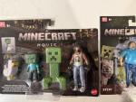 Mattel Minecraft Movie Figures Woodland Mansion Throwdown & Steve Lot New Sealed