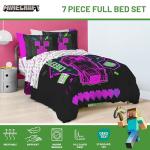 Minecraft 7-Piece Cyber Neon Comforter Set
