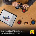 LEGO Technic Monster Jam Grave Digger Fire and Ice Building Toy for Boys & Girls - Monster Truck Toy W/Pull-Back Racing Action for Kids, Ages 7+ - Gift Idea for Birthdays - 42219