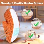 Orthoshoes Boys Ball Sports Slippers, Soft Curly Plush House Shoes, Non-Slip Indoor Sports Fans Slipper, Cozy Warm Gift for Kids