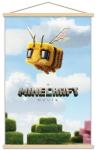 Trends International A Minecraft Movie - Bee One Sheet Wall Poster with Magnetic Frame, 34L x 22.4W, Print and Beechwood Hanger Bundle