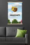 Trends International A Minecraft Movie - Bee One Sheet Wall Poster with Magnetic Frame, 34L x 22.4W, Print and Beechwood Hanger Bundle