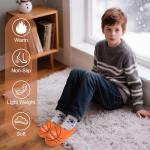 Orthoshoes Boys Ball Sports Slippers, Soft Curly Plush House Shoes, Non-Slip Indoor Sports Fans Slipper, Cozy Warm Gift for Kids