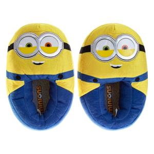 Josmo Despicable Me Minions Slippers for Kids - Indoor Comfy Plush House Sandal Slipper - Bob Minion (size 2-3 big kid)