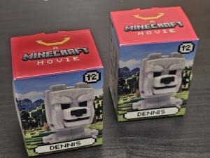 McDonald's Minecraft Movie Happy Meal Toy Dennis Wolf #12 (Two New Sealed)