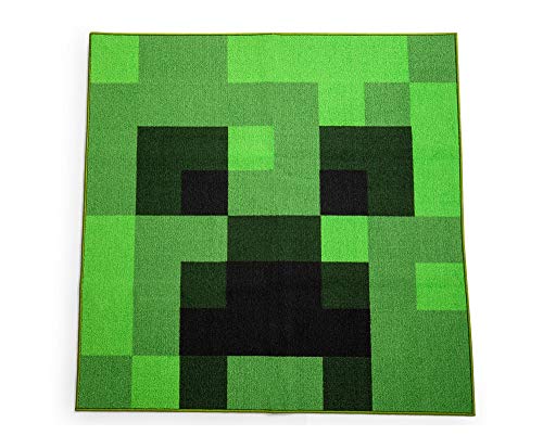 Minecraft Green Creeper Large Square Area Rug