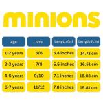 Josmo Despicable Me Minions Slippers for Kids - Indoor Comfy Plush House Sandal Slipper - Bob Minion (size 2-3 big kid)