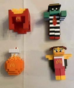 4 McDonald's 2025 MineCraft Happy Meal Toys