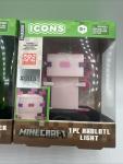 Minecraft Paladone Icons Lot of 3 Steve, Creeper, Axolotl Lights