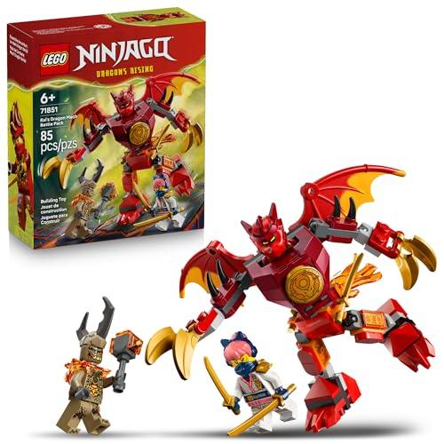 LEGO NINJAGO Kai’s Dragon Mech Battle Pack Building Toy for Boys, Girls, & Kids, Ages 6+ - Poseable Dragon Figure & 3 Character Minifigures for Pretend Play - Gift Idea for Birthdays - 71851