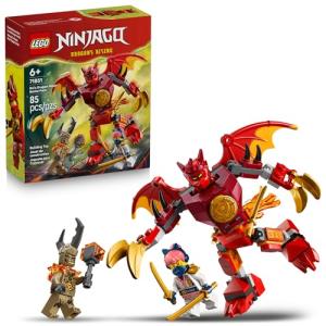 LEGO NINJAGO Kai’s Dragon Mech Battle Pack Building Toy for Boys, Girls, & Kids, Ages 6+ - Poseable Dragon Figure & 3 Character Minifigures for Pretend Play - Gift Idea for Birthdays - 71851
