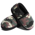 MIXIN Little/Big Kid Boy's Slippers House Shoes Indoor Outdoor with Anti Slip Sole Greey Camouflage 4-5