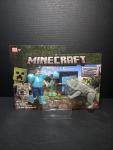 2024 Mattel - A Minecraft Movie: STEVE IN DIAMOND ARMOR & DENNIS Wolf 2-Pack
