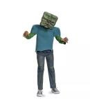 Minecraft Movie ZOMBIE Jumpsuit Costume Size L 10-12 Mask Glows NIP Unisex