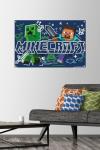 Trends International Minecraft: Doodle - Steve & Creeper Variant Wall Poster with Push Pins, 34L x 22.4W, Poster & Push Pin Bundle