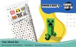 Sunny Side Up Minecraft Creeper & Animals Twin Sheet Set - 3 Piece Kids Bedding Set Includes Pillow Cover - Super Soft Microfiber Sheets