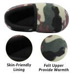 MIXIN Little/Big Kid Boy's Slippers House Shoes Indoor Outdoor with Anti Slip Sole Greey Camouflage 4-5