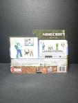 2024 Mattel - A Minecraft Movie: STEVE IN DIAMOND ARMOR & DENNIS Wolf 2-Pack