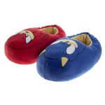 Sonic the Hedgehog 3D Slippers for Kids Cozy Soft House Shoes Knuckles & Sonic Plush - Blue/Red (Size 9-10 Toddler)