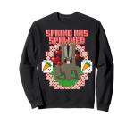 Minecraft Easter Spring Has Spawned Bunny Rabbit And Carrots Sweatshirt