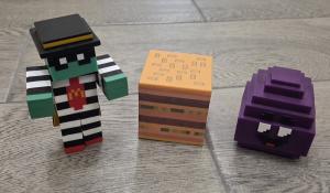 MCDONALD’S MINECRAFT MOVIE ADULT MEAL TOYS: ZOMBIE HAMBURGLAR, BIG MAC, GRIMACE