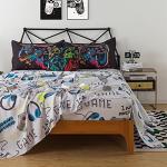 qjmiaofang Gaming Bedding Set Twin 6 Pieces Game Comforter Sets for Kids Boys Video Game Bed in A Bag with Controller Sheets All Season Gamepad Printed Children Gaming Bed Set with Pillowcase Decor