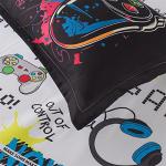 qjmiaofang Gaming Bedding Set Twin 6 Pieces Game Comforter Sets for Kids Boys Video Game Bed in A Bag with Controller Sheets All Season Gamepad Printed Children Gaming Bed Set with Pillowcase Decor