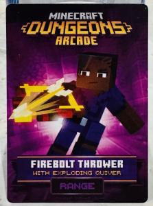 Minecraft Dungeons Arcade Card Series 4 🔥 Firebolt Thrower #22/143 Range Rare