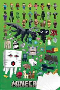 Minecraft - Gaming Poster (Character Montage) (Size: 24" x 36") (Poster & Strip Set)