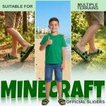 Get Trend Minecraft Slides for Boys, Summer Sandals Slip On Indoor Outdoor Creeper Kids Footwear, Gifts for Gamers US 11 to 7 (2.5/3.5 US, Green Minecraft)