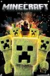 A Minecraft Movie - Creeper Explosion Wall Poster with Push Pins, 22.4L" x 14.7W", Premium Poster & Push Pin Bundle