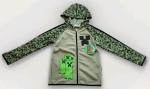 Minecraft boy's active hoodie jacket full zip MEDIUM 8 green