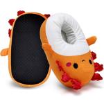 IceUnicorn Toddler Slippers Kids Cute Novelty Animal House Shoes Girls Boys Christmas Plush Warm Bedroom Indoor Slipper Washable (Orange Axolotl, 24/25)