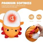 IceUnicorn Toddler Slippers Kids Cute Novelty Animal House Shoes Girls Boys Christmas Plush Warm Bedroom Indoor Slipper Washable (Orange Axolotl, 24/25)